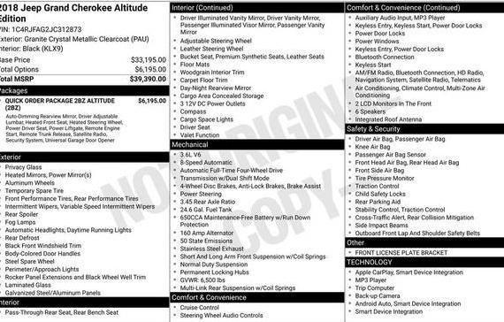 JEEP GRAND CHEROKEE 2018 1C4RJFAG2JC312873 image